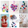 KNEWMART Pom Pom Maker,4 Tailles Fluff Ball Weaver Needle PomPom Maker Set-DIY Pompoms Kits de fabrication de poche artisanale-J