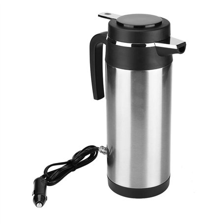 Thermos de Voyage de Bouilloire électrique de Voiture d'acier Inoxydable de 1200ML 12V/24V Bouteille d'eau de Chauffage pour Le