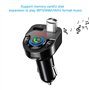 Transmetteur FM Bluetooth pour Voiture G32 12-24V Adaptateur de Voiture Bluetooth Lecteur MP3 FM Carte mémoire Mains Libres A2DP