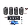 Party Light & Sound - Pack HiFi Ampli Party PLS1250USB-RC Tuner USB Bluetooth - Télécommande - 4 Enceintes E Audio 80W - Restaur