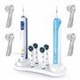 Ph Pro Heat Support Brosse a Dent Electrique Compatible avec Oral B - Porte Brosse à Dents - Rangement Brossette Comprend 4 Hous