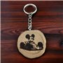 Promotech - Magnifique porte-clés Majic Mouse - Fabriqué à la main et gravé au laser en bois naturel (Mickey Formula-1), Bois na