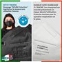 SICURA MASCHERINE CHIRURGICHE 50x Masque FFP3 Noir certifié CE fabriqué en Italie Haute Filtration Plus élevée BFE ≥99% PFE≥99% 