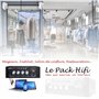 Party Light & Sound - Pack HiFi Magasin Restauration Ampli PLS1250USB-RC Fonction Tuner USB Bluetooth - Télécommande - 4 Enceint