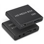 Mini Lecteur multimédia Full HD, boîtier de Lecteur vidéo multimédia HDMI 110-240V 1080P - MKV/RM- Lecteurs USB HDD et Cartes SD