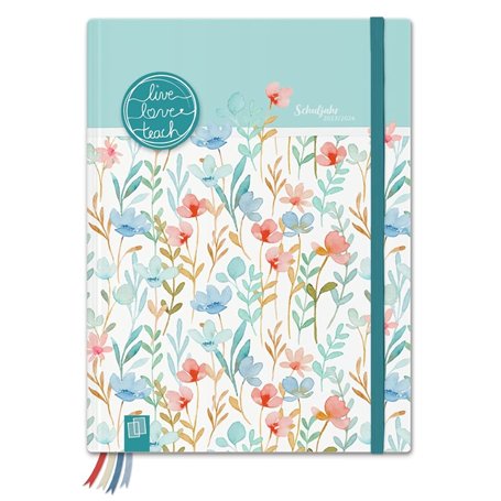 Mon Planificateur A5+ – Florale – Agenda enseignant pour l'année scolaire 2023/2024 : Planificateur scolaire pour enseignants