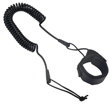 XIAOJINGQINGAQ Laisse de surf avec sangle de cheville réglable en spirale pour planche de surf - Laisse de surf - Laisse de surf