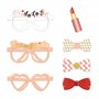 Konsait 23pcs DIY EVJF Accessoire Photobooth Or Rose Team Bride Accessoire Photobooth Lunettes Moustache Masquerade pour EVJF Dé