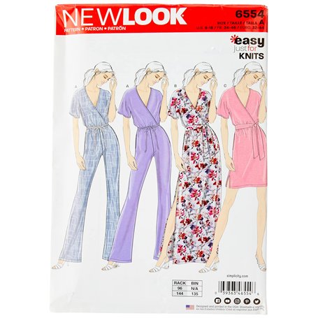 New Look Patron 6554 Robe ou combinaison dame
