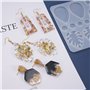 503 Pièces Moule Époxy Résine Bijoux Silicone Kit de Moules et Outils de Coulée de Résine Moule avec Crochets d'oreille et Annea