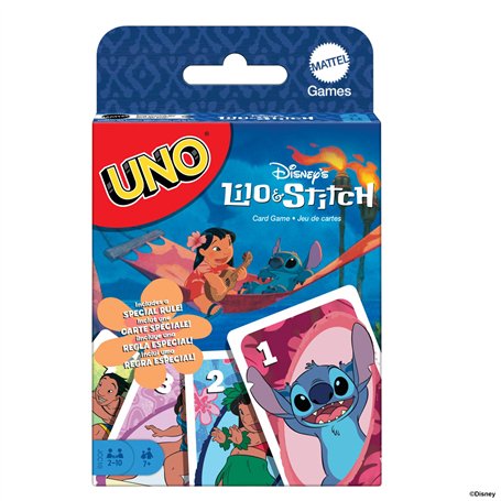 Mattel Games Disney Uno Lilo et Stitch Jeu de cartes pour toute la famille