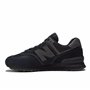 New Balance Homme NB 574 Sneakers, Noir (Triple Black Eve), 44 EU