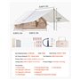 VEVOR Tente de Camping Gonflable, 3x2x2 m, Tente de Glamping pour 3 à 5 Personnes Oxford 300D Facile à Installer, avec Pompe à M