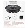 VEVOR Appareil à Fondue Chinoise avec Gril 2-en-1, Hot Pot Électrique 1800 W, Fondue Électrique avec Double Contrôle de Températ