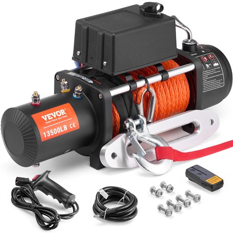 VEVOR Treuil Électrique 6123 kg 12 V CC Corde Synthétique Φ1