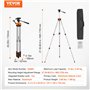 VEVOR Trépied de Niveau Laser, Filetage 1/4''-20, Réglable en Hauteur 695-1750 mm avec Niveau à Bull Intégré, Support de Scanner