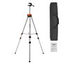 VEVOR Trépied de Niveau Laser, Filetage 1/4''-20, Réglable en Hauteur 695-1750 mm avec Niveau à Bull Intégré, Support de Scanner