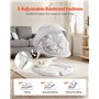 VEVOR Balancelle Transat Bébé 3 Vitesses 3 Positions de Siège Panneau Tactile IMD Télécommande Bluetooth 10 Berceuses Prédéfinie
