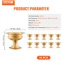 VEVOR Vase de Mariage, Lot de 10, Supports de Fleurs de Mariage de 16 cm de Haut, Vase Or en métal pour Centre de Table pour Tab