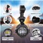 PASSION MOTO Feux Additionels LED Antibrouillards Longue portée Moto Quad 6000LM Puissant + Grille de protection + Faisceaux de 