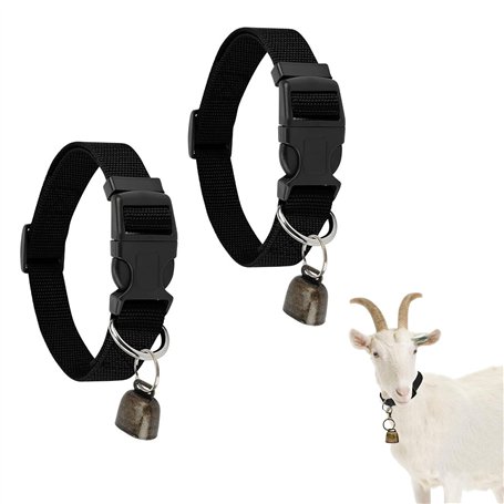 Lumeclat Lot de 2 Colliers pour Chèvres avec Cloches