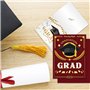 Cartes de remise de diplôme avec enveloppes et autocollants – Lot de 12 cartes, 4 motifs assortis en feuille d'or de 3 de chaque