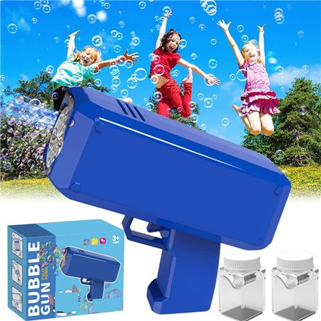 Stiitch Machine à Bulles pour Enfants Pistolet à Bulles Mignon de Dessin Animé Jouets à Bulles Multiples de Grande Capacité Conv