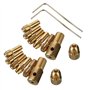 Gasea 14pcs Mini Collet Mandrin Pour Mini Perceuse Électrique Collet Drill Chuck en Laiton Set Mandrin de Serrage Pour 0.5-3mm A