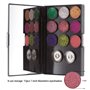 Allwon Palette de maquillage de fard à paupières magnétique vide avec 15 pièces adhésives Palette vide autocollants en métal pou