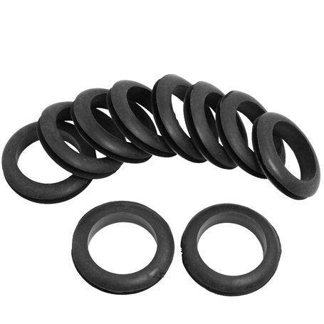 sourcingmap 10pcs Passe Fils Œillet en Caoutchou Joint Passe-Câble Bagues Anneaux d'étanchéité Rondelle protection Fil Noir 40 m