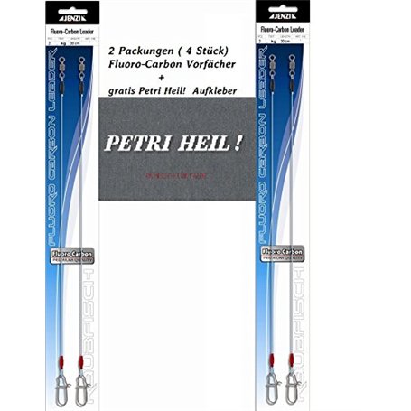 Jenzi Lot de 2 paquets (4 pièces) de bas de ligne Fluoro – Carbon