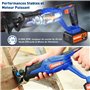 SORAKO Scie Sabre Sans Fil, 18V Scie Sabre Sans Fil avec Batterie 4,0Ah et Chargeur, Scie Sabre Batterie Vitesses 0-3000SPM, Cha