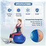 ENDLESS Ballon de Yoga Anti-éclatement de 55 cm | Ballon d'exercice en PVC épais pour Fitness, Pilates, stabilité et entraînemen