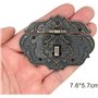 Mgoodoo 76 x 57 mm Loquet Serrure Vintage Antique Moraillon Fermoirs en Fer Bronze Antique Verrous pour Décoratifs Cabinet Armoi