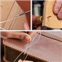 Lot de 32 outils de couture pour cuir - Aiguilles à coudre pour le cuir - Aiguilles à main - Fil ciré - Aiguilles alêne - Aiguil