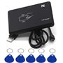 Amao Lecteur de Carte RFID IC sans Contact 14443A avec Interface USB + 5 clés T5577/EM4305 13