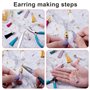 BQTQ 3600 Pièces Kit de Fabrication de Boucles d'oreilles Accessoires de Bijoux DIY Kit Fabrication de Bijoux Convient aux Début
