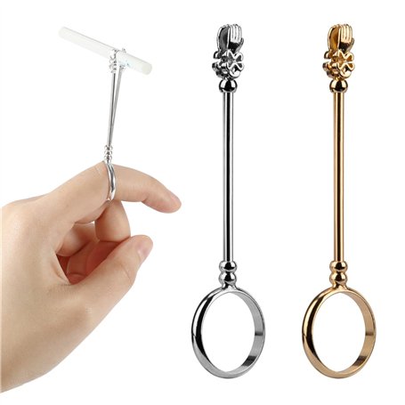 AIEX 2pcs Cigarette Holder Ring Lady Elegant Protect Your Finger Smoker Holder Ring for Men and Women