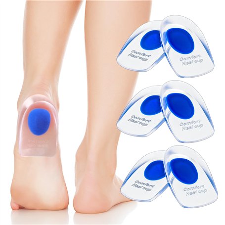 3 Paires Talonnettes en Gel Epine Calcaneenne Silicone Talonette