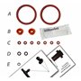 Kit d'entretien pour groupe café Jura Impressa avec valve de drainage | AEG Krups | Kit d'étanchéité (EPDM & VMQ) | Avec graisse