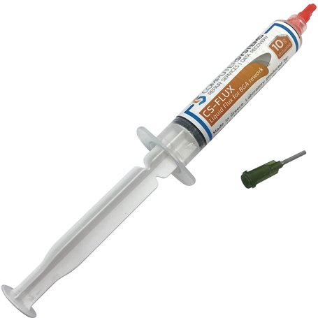 CS-FLUX 10g Flux liquide sans halogène et sans plomb à faible viscosité pour la refusion des composants BGA Idéal pour les répar