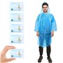 Jinzhenhong Lot de 20 ponchos de pluie jetables pour adultes