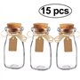 Awtlife - Lot de 15 pots à dragée de lait en verre avec couvercles en liège pour une fête de mariage - Vintage