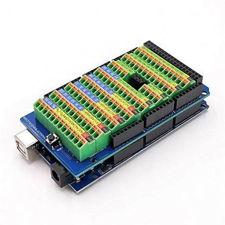Treedix Bloc de bornes à vis Breakout Shield Module Expansion Board Module Breakout Compatible avec Arduino MEGA-2560
