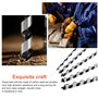 Lot de 5 forets hélicoïdaux à bois hélicoïdaux avec tige hexagonale, mèche à bois hélicoïdal,meche a bois longue,outils pour le