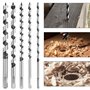 Lot de 5 forets hélicoïdaux à bois hélicoïdaux avec tige hexagonale, mèche à bois hélicoïdal,meche a bois longue,outils pour le