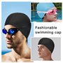 2pcs Bonnet de Bain Piscine Natation pour Adulte Bonnet de Bain Tissu PU Souple Bonnet de Natation pour Mixte Adulte Hommes Femm