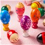 JOYIN 12 Pièces 7.6cm Agitateur D'oeufs en Bois, Maracas Shaker D'oeufs pour L'éducation Musicale Précoce Fête Accessoires de Cl