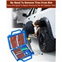TIDEVAN 33 PCS Kit Reparation Pneu Portable Voiture Outils de Réparation de Pneus Lourds Kit de Réparation de Pneus, Kit Meche P