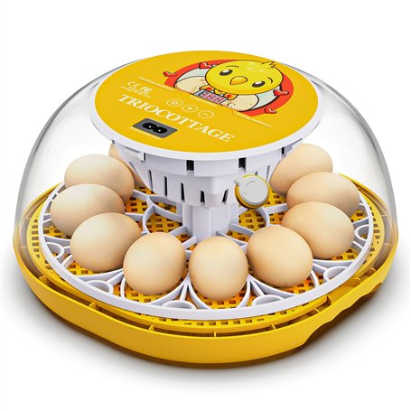 TRIOCOTTAGE Couveuse Oeuf Automatique 12 Œufs